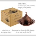 thumbnail image 6 of Decorative Sugar Bowl with Lid, Turkish Delight Container, Antique Ottoman Design Serving Dish with Dome, Food Grade Metallic Mini Candy Holder for Gift, Home and Kitchen (Copper), 6 of 6