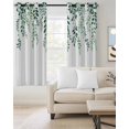 thumbnail image 2 of Green Leaves Kitchen Curtains Modern Simple Country Spring Pastoral Vines Cafe Short Curtains for Bathroom Blackout Window Curtain Small Window Treatment Drapes for Bedroom Living Room 27.5"x39"x2, 2 of 9