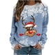 thumbnail image 1 of Sudaderas de Cuello Redondo de Navidad Para Mujer Otoño E Invierno Casual Navidad Elk Impreso Manga Larga Pulóver Blusa Tops Odeerbi  ODB200324, 1 of 6