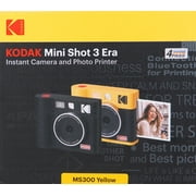 Kodak Mini Shot 3 ERA 2-in-1 instant camera and printer, 3x3 inches, yellow (camera + 8 sheets)