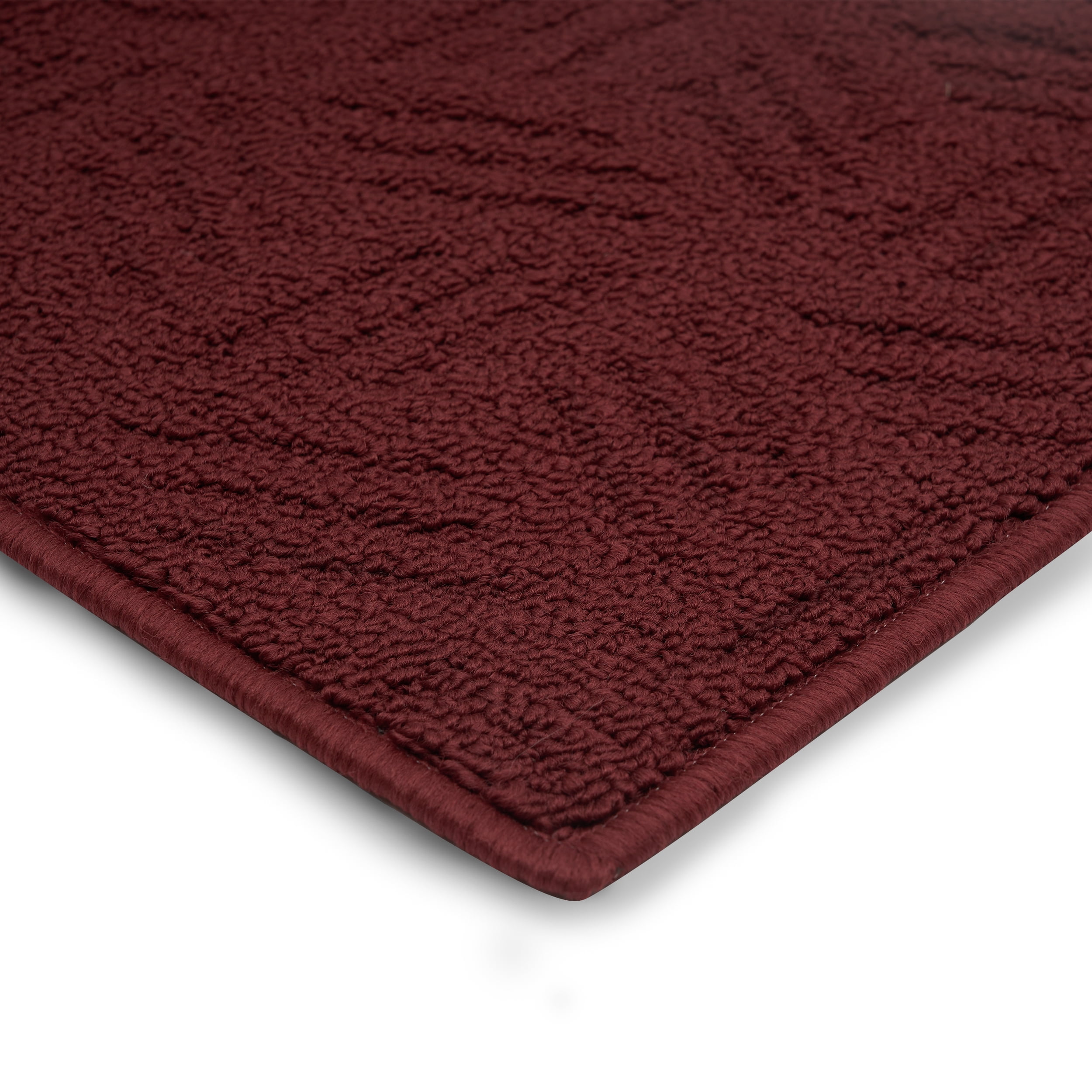 (2 pack) Mainstays Solid High Low Loop Kitchen Mat 18"x 27" Red Sedona