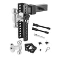 thumbnail image 1 of VEVOR Adjustable Trailer Hitch 2.5" Receiver 10" Drop Tri-Ball Hitch 22000 lbs, 1 of 9