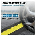 thumbnail image 2 of Cable Protector Ramp 2 Channel, 22000 lbs Capacity Heavy Duty TPU Cord Cover - Driveway, Traffic Speed Bump with Flip-Open Top, Indoor/Outdoor, 2 of 6