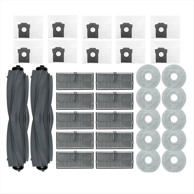 Accesorios para X40 Pro Aspiradora Robot, Cepillo Principal de Repuesto, Filtro HEPA, Almohadillas para Fregona, Bolsas de Polvo, Repuestos