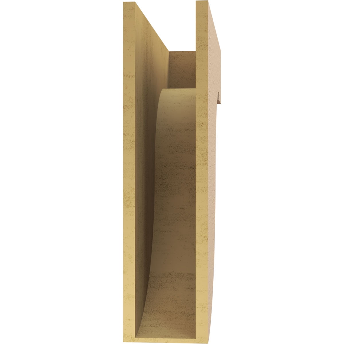 7"W x 28"D x 28"H Thin Del Monte Rough Cedar Woodgrain TimberThane Corbel, Primed Tan