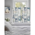 thumbnail image 3 of Eiffel Tower Bathroom Window Curtain, European Architectural Retro Hand-Painted Light Filtering Coffee Kitchen Curtains, Bedroom Living Room Curtains 2 Panel 84"x45", 3 of 6