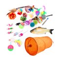 thumbnail image 1 of 28 Uds juguete para gatos túnel falso ratón menta bola de pescado pluma palo juego Kit Likrtyny Mascotas, 1 of 9