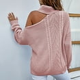 thumbnail image 2 of Vedolay Women's Sweaters Fall Womens Striped Fashion 2023 Sweaters Collared Oversized Pullover Tunic Tops,Pink M, 2 of 4