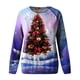 thumbnail image 4 of Camisas navideñas para mujer, sudadera ligera con cuello redondo de manga larga estampada, camisetas cómodas gráficas Fridja FKASFK1145, 4 of 5