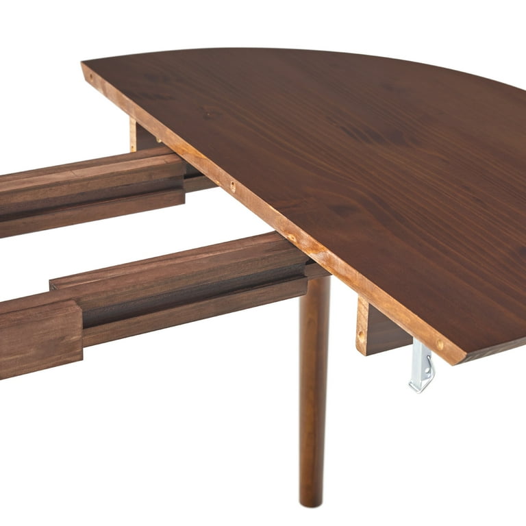 Mid century modern oval extendable dining table deals