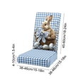 thumbnail image 3 of Hometravel Stretch Easter Bunny Chair Cover, Rabbit Print Seat Protector, Festive Table Chair Decoration for Dining Room, Home Holiday Party, 3 of 6