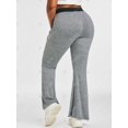 thumbnail image 4 of Pantalones Campana Talla Extra Estampado Teñido Espacio de Cremallera Rosegal  Pantalones de talla grande, 4 of 5