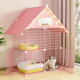 thumbnail image 2 of "Jaula Para Gatos De Interior Desmontable De Alambre De Metal Rosa Claro ", 2 of 5