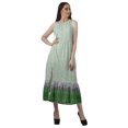 thumbnail image 2 of Moomaya Robe Imprimée Femme Fête Mariage Tenue de Fête Col Licou Robe Maxi en Rayonne, 2 of 4