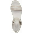 thumbnail image 4 of Naturalizer Womens Stella Open Toe Wedge Sandal Eggshell Beige Raffia 7M, 4 of 5