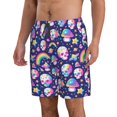 thumbnail image 2 of Susaid Skull mushroom rainbow space Print Men's Swim Trunks Hawaiian Bathing Mesh Lining Suit Swimsuits Beach Shorts with Pockets-XX-Large, 2 of 6