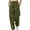 Army Green, variant on Womens Solid Color Straight Leg Pants Elastic Waist Loose Fit Soft Breathable Fabric Relaxed Silhouette Casual Daily Wear Full Length Trousers