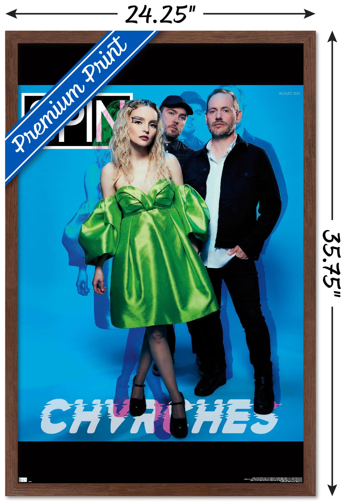 SPIN Magazine - CHVRCHES 21 Wall Poster, 22.375" x 34" Framed