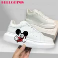 thumbnail image 3 of Zapatos de pareja de Mickey y minnie para hombre y mujer, zapatillas de plataforma informales, planos de kateboarding, graffiti 3D, 3 of 5