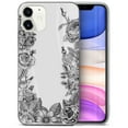 thumbnail image 1 of Case Yard iPhone-11 Case Clear Soft & Flexible TPU Ultra Low Profile Slim Fit Thin Shockproof Transparent Bumper Protective Cover Drop Protective Cell Phone Cases (Vintage Flowers), 1 of 8