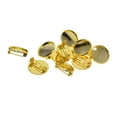 thumbnail image 2 of 10 piezas de broche de cabujón en blanco, pin de solapa, insignia, base de botón trasero, base de metal dorado, 2 of 9