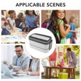 thumbnail image 3 of Double Layer Lunch Box, 1400ml Stainless Steel Bento Box Leakproof Lunch Box Divided Food Meal Storage Containers Microwave Safe Food Container Breakfast Box For Office Picnic, 3 of 8