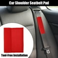 thumbnail image 4 of Motoforti 4 Pcs Flannel Car Shoulder Seatbelt Pad Covers Universal Red 23x6cm, 4 of 7