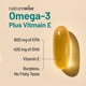 thumbnail image 3 of Suplemento de aceite de pescado omega 3 extra fuerte de NatureWise, 60 cápsulas blandas, 3 of 9