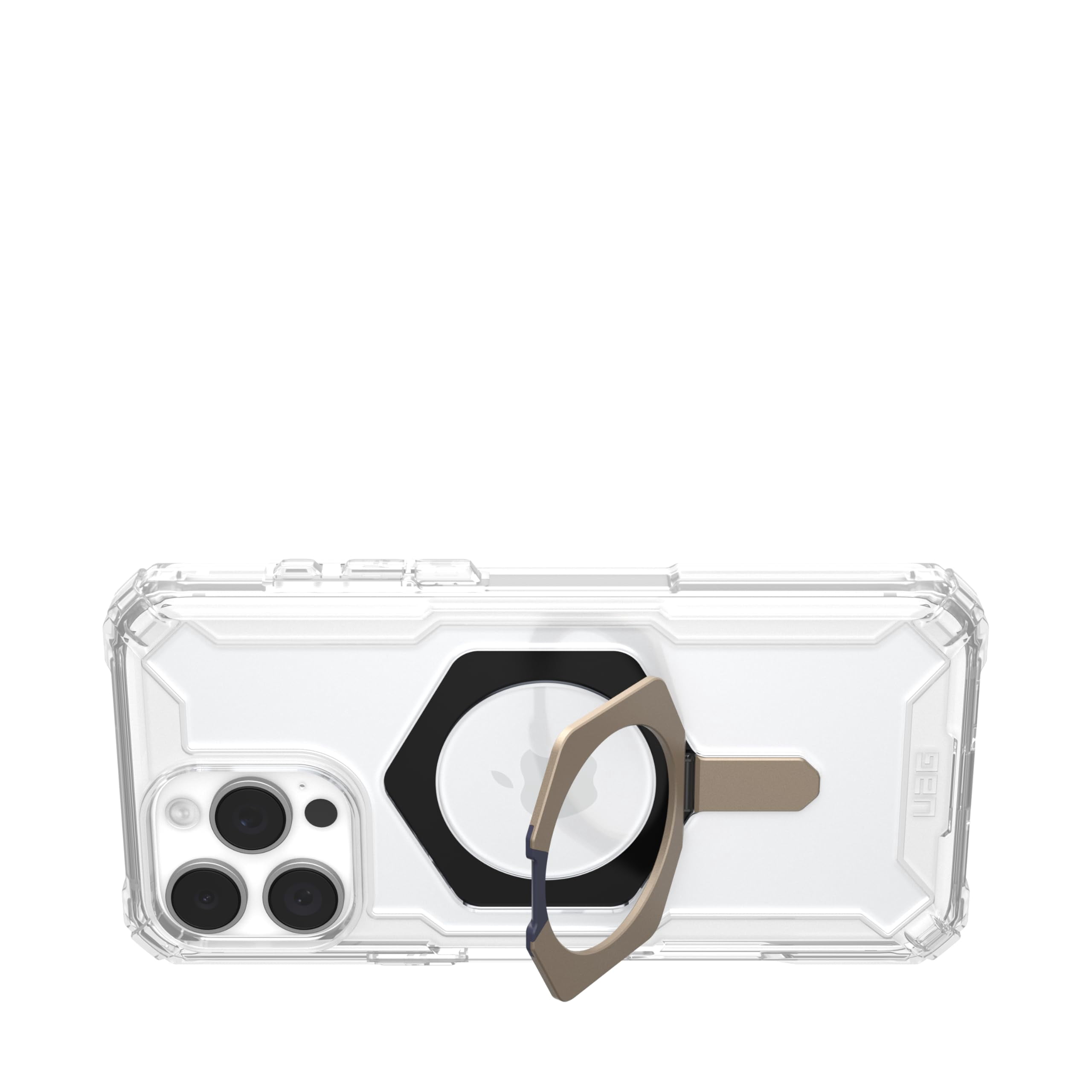 UAG iPhone 16 Pro Max Case 6.9" Plasma XTE Clear/Titanium, - Compatible with MagSafe Charging Rugged Shockproof Anti-Slip Military Grade Protective Cover with Kickstand