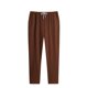thumbnail image 2 of Pantalones largos para hombre, color liso, informales, a la moda, con cintura elástica, holgados, de pierna ancha, rectos, de poliéster, 2 of 6