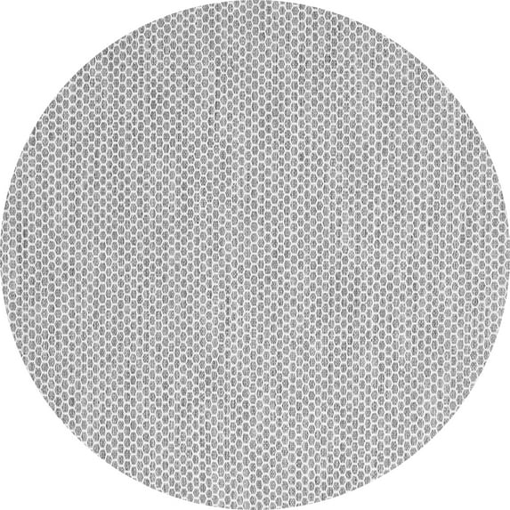 Ahgly Company Indoor Round Abstract Gray Contemporary Area Rugs, 8' Round