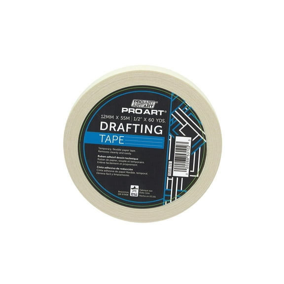 Pro Art Drafting Tape 1/2" x 60yd, Artist Tape, Art Tape, White Masking Drafting Dots, Watercolor Masking Tape for Painting, Archival