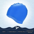 thumbnail image 4 of Uxcell Gorro de Natación de Silicona 1-Pack para Mujeres y Hombres, Sombrero de Natación Impermeable No Deslizante Duradero [Azul Oscuro], 4 of 6