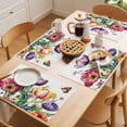 thumbnail image 5 of Purple Red Tulips Placemats Set of 8, Flying Butterfly Non-Slip Place Mats Washable Table Mats for Kitchen Dining Table Decorations Indoor/Outdoor, 5 of 9