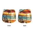thumbnail image 3 of Yiaed Beach Umbrella Sunset Print Women's Running Shorts with Liner 3 Zipper Pockets Elastic Workout Athletic Gym Yoga Shorts-X-Large, 3 of 7