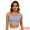 Gray Blue, variant on DARING DIVA Women's Three Spaghetti Thin Straps Sports Bra Fitness Tank Top Beige S