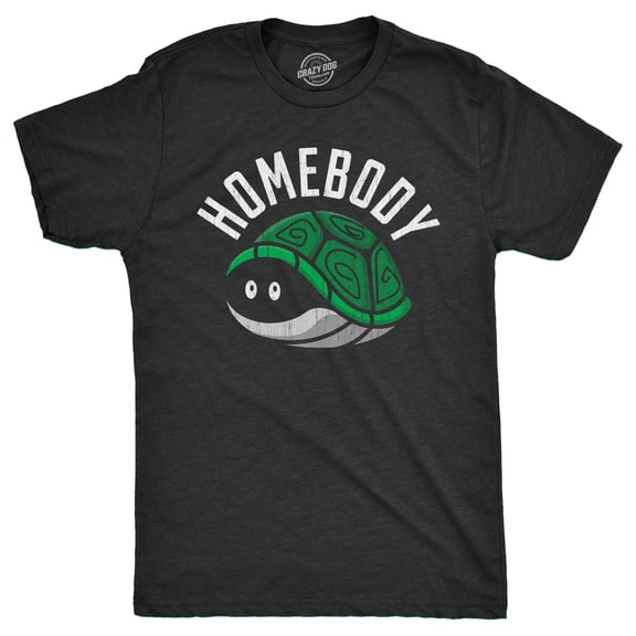 Mens Homebody T Shirt Funny Introverted Turtle Shell Joke Tee for Guys Graphic Tees