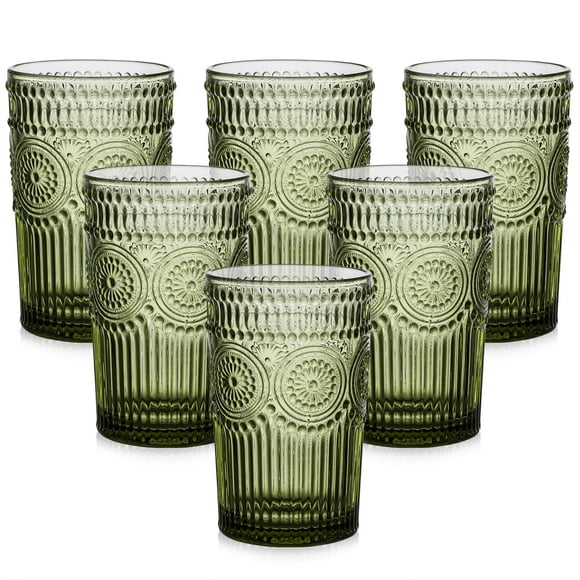 Juego de vasos vintage ZMOWIPDL de 380 ml x6