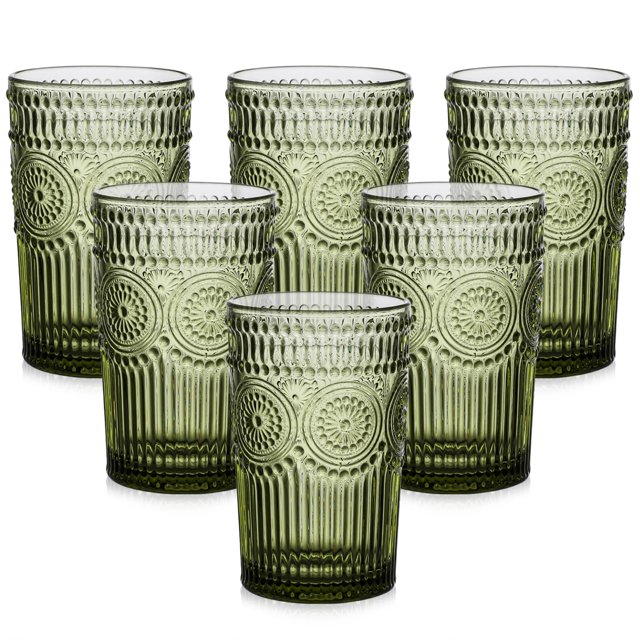 Juego de vasos vintage ZMOWIPDL de 380 ml x6