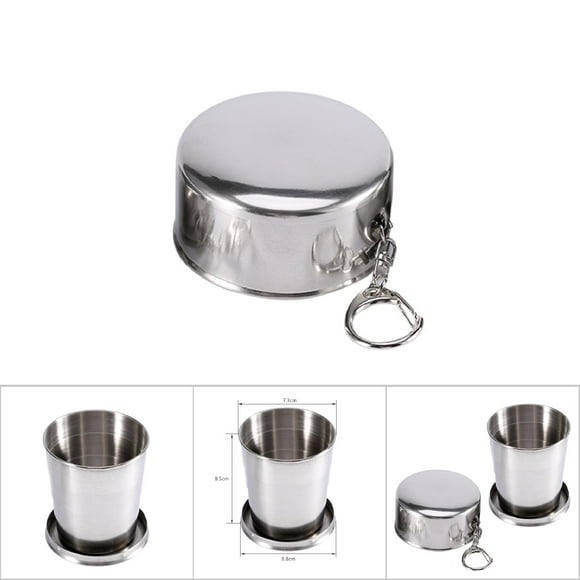 Folding Cup, Easy To Durable Telescopic Cup Perfect Accompaniment Easy Carry Stainless Steel For Outdoor For Travel For Camp
