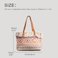 thumbnail image 4 of Bolsos y carteras bohemios para mujer, bolsos de mano de diseñador de lujo, novedad de 2023, bolso de hombro con borlas decorativas a cuadros y flores de lona, 4 of 5