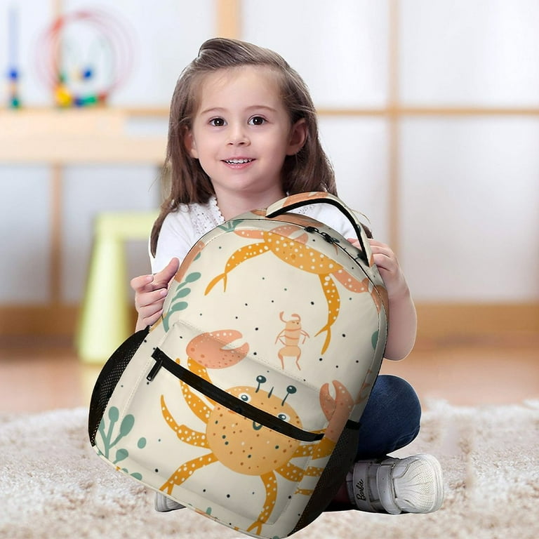 ZZZHY Crabs And Seaweed Pattern 72 Toddler Backpack Kids Backpack for School Small Book Bags Kindergarten for Girls Boys Walmart