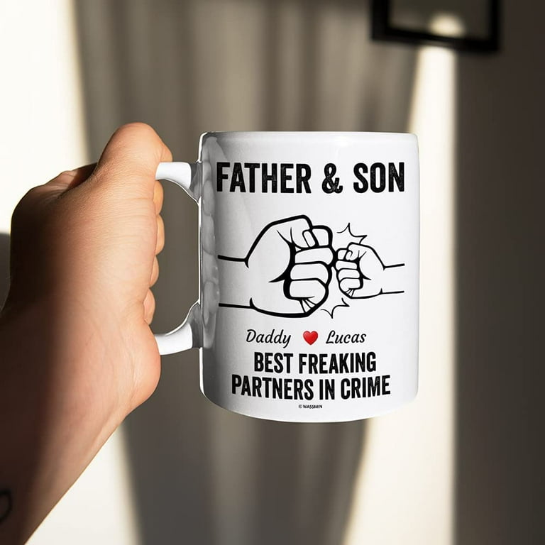 Reel cool papa fishing line personalized coffee mug