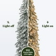 thumbnail image 4 of LuxenHome Set of 3 Pre-Lit LED Flocked Fir Slim Artificial Christmas Trees, 4 of 11