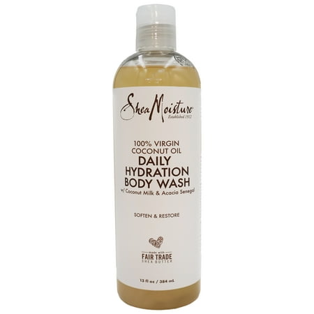 Shea Moisture Virgin Coconut Oil Body Wash, 13 Oz., Pack of 3