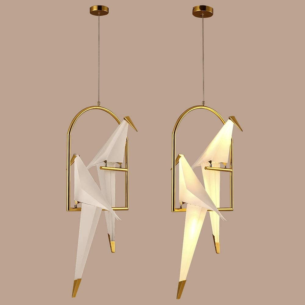 Arturesthome Nordic Creative Paper Cranes Ceiling Light Origami Bird Pendant Lamps