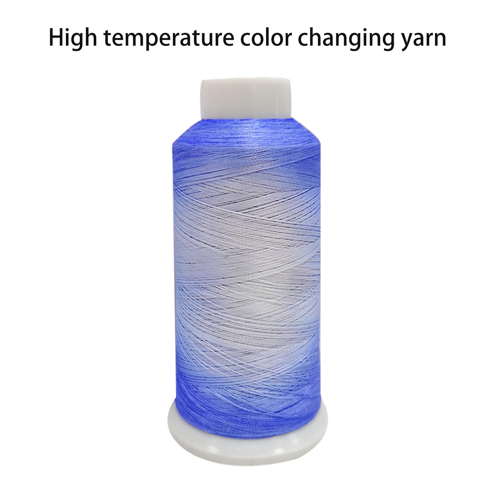 Color Changing Thread, Embroidery, Sewing Thread, for Crochet Parties Shawl Scarf Raves Dark Blue