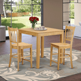 PBGR3OAKW Pub Counter Height Dining Set for Small Spaces Contains a