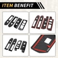 thumbnail image 6 of Unique Bargains 1 Set Front Rear Door Window Switch Panel Cover Trim for Toyota Tacoma 2024 Master Power Window Switch Cover Trim Carbon Fiber Pattern ABS Black, 6 of 6