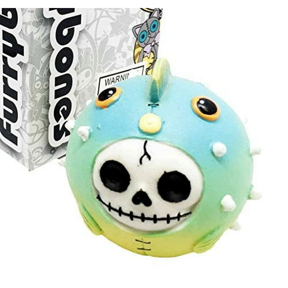 Furrybones Cute Puffington Skeletal Monster Bloated Fish Ornament Figurine